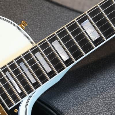 Minty! 2021 Gibson Custom Shop Les Paul Custom Electric Guitar Alpine White + COA OHSC image 8