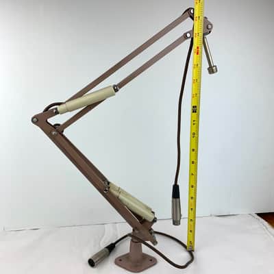 Vintage Metal LUXO Desktop Microphone Stand w/ Articulating Swing Arm & XLR image 20