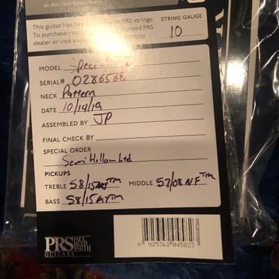 PRS Special 22 Semi-Hollow Limited Edition 10-Top 2018 - 2019 - Charcoal Burst image 3