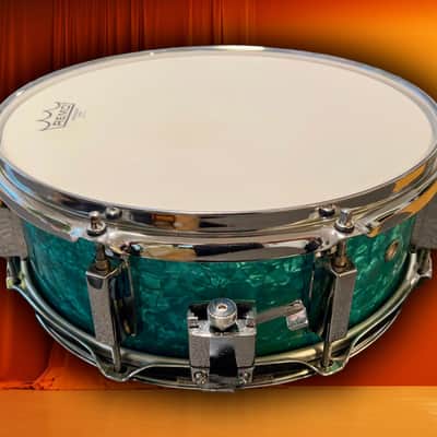 ๐๐ฅPork Pie 4.5"x13" 8-lug Snare, Emerald Pearl (1998) image 5