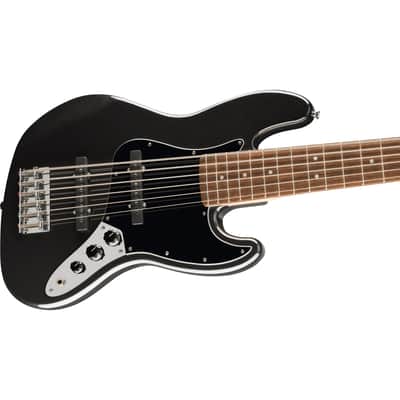 Squier 6-String Affinity Series Jazz Bass VI - Black Metallic image 2