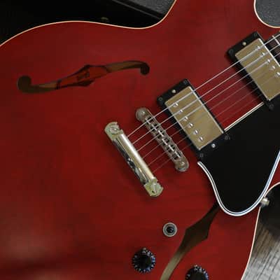 2011 Gibson ES-335 Dot Semi-Hollow Electric Guitar Satin Red + OHSC image 5