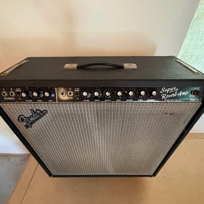 Fender Super Reverb 2-Channel 40-Watt 4x10" Guitar Combo 1963 - 1967 - Black Panel image 3