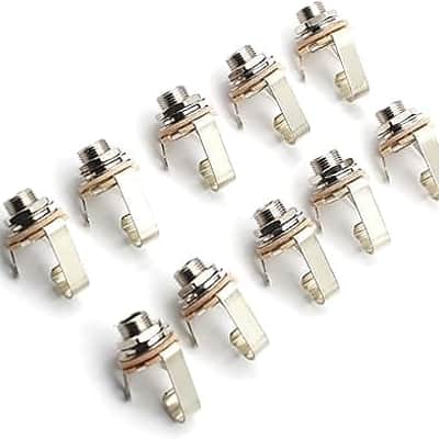 Electric Guitar Output Jack, Switchcraft #11 1/4 Guitar Jack, Audio Jack for Quarter Inch Cable, Nickel Plate Contact, Mono Output Jack, Bulk Lot of 10 image 2