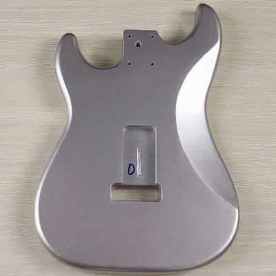 Metallic Silver Stratocaster Strat Style Guitar Poplar Wood Body image 4