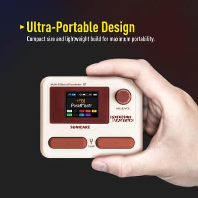 SONICAKE Pocket Master-Portable Multi Effects Pedal, 100+ Built-in Guitar/Bass/Acoustic Effects - White (Price includes the import duty to US buyer) image 3