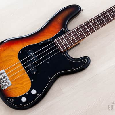 1978 Fender Precision Bass Sunburst Vintage Bass, 100% Original w/ Case image 1