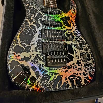 1980's Kramer American Pacer II 1989 guitar Holoflash Crackle Floyd Seymour Duncans VIDEO WOW image 3