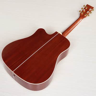 Electric Acoustic Guitar 41 Inch Dead Wood Cutaway Design with Fingerboard Inlay High Glossy Folk Guitar with EQ image 8