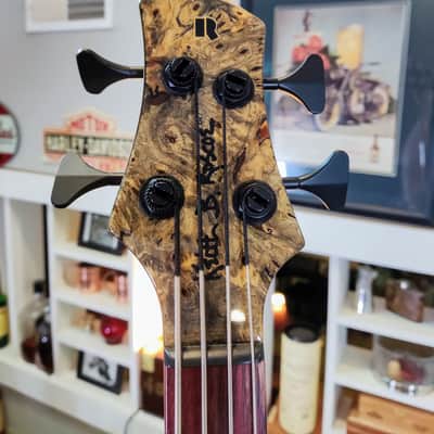 Roscoe Century Custom Buckeye Burl Top 4-String Bass image 5