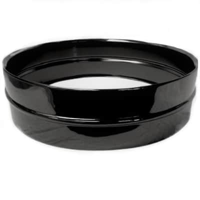 World Max BKS-4014 4x14"  beaded snare drum shell  black over brass, image 1