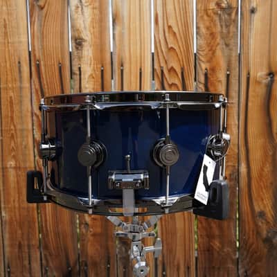DW USA Collectors Series Maple/Mahogany Shell 6.5x14'' Snare Drum - Deep Royal Blue Lacquer image 3