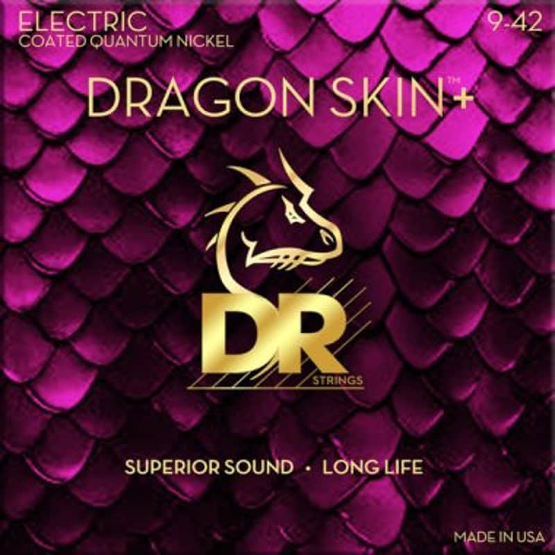 DR Strings DRAGON SKIN+ - Accurate Core Technology w/Coated Wrap Wire, Electric Guitar Strings: Light 9-42 image 1