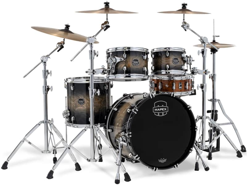 MAPEX IT SR504XZXG DRUM SET SATURN VI BLACK INK BURST image 1