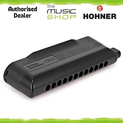 Hohner CX12 Black Chromatic Harmonica, Key of C, 12 Hole, 3 Octave - M754500 image 1