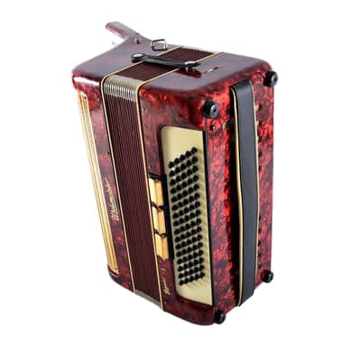 Rare Vintage German Made Top Piano Accordion Weltmeister Gigantilli I - 80 bass + Original Hard Case & Shoulder Straps image 8