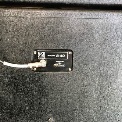Ampeg b-40 Bass Amp head and b-40 Cabinet 1975 black image 6