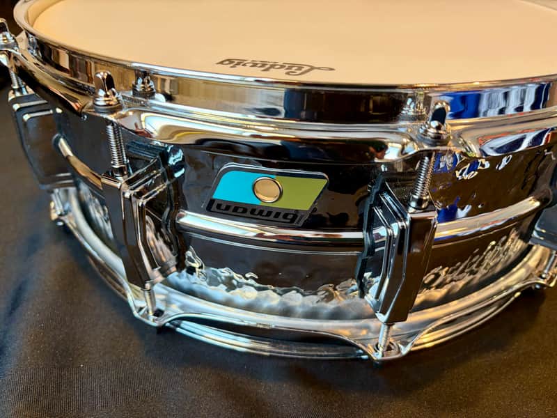 Ludwig LM400KT Hammered Supraphonic 5x14" 10-Lug Aluminum Snare Drum with Tube Lugs 1999 - Present - Chrome-Plated image 1