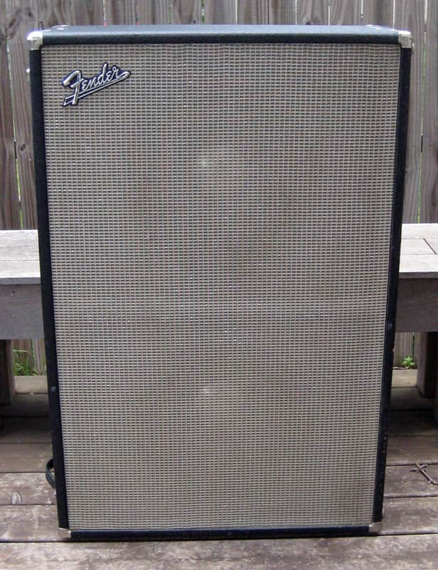 Vintage late 1960s Fender Bassman 2x15" cabinet - JBL D140F, w/ cover image 1