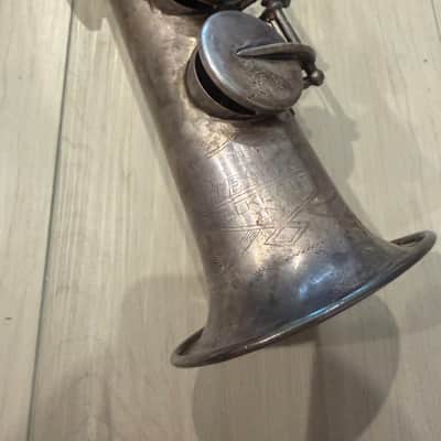 Buescher True Tone low-pitch 1928 - Silver Soprano Saxophone image 5