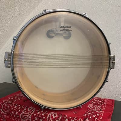 Slingerland No. 153 Super Gene Krupa Radio King 5.5x14" 8-Lug Solid Maple Snare Drum with Clamshell Strainer 1960 - 1962 - White Marine Pearl image 11