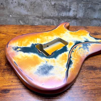 Warmtone CG HSH Strat Style Guitar Body Relic "Stormy Sky” Nitro 4.3lbs image 7