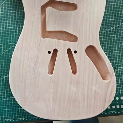 Mahogany Wood Mustang Style Unfinished Guitar Body image 8