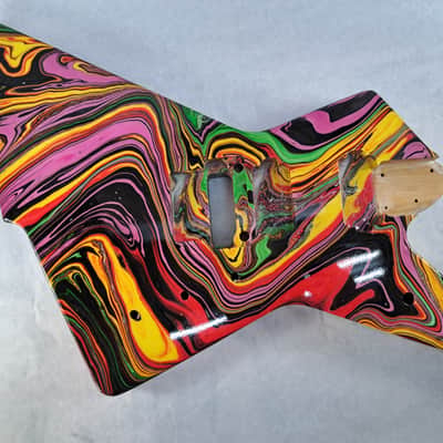 Multi Color Swirled poplar Destroyer HxH body fits Ibanez (tm) RG & Jem Necks J2412