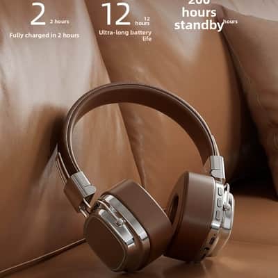 Retro Wireless Headphones – Active Noise Cancelling, Hi-Fi Bass, Bluetooth 5.3 image 9