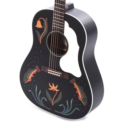 Iris Limited Edition DF Dreadnought Black Hand Painted by Sarah Ryan (Serial #712) image 2