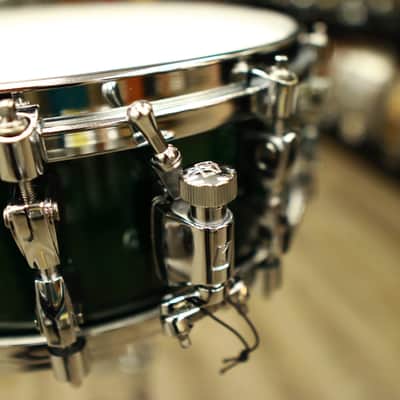 Tama Starphonic Maple 5x14" 2023 Ltd. Snare Drum (Emerald Figured Maple) image 7