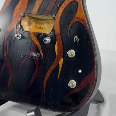 Unbranded Custom Strat Style Single Humbucker Electric Guitar Body - Flame Etched Top image 5