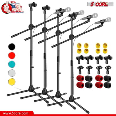 5Core Tripod Mic Stand Adjustable Heavy Duty Floor Holder Microphone Boom Arm image 2