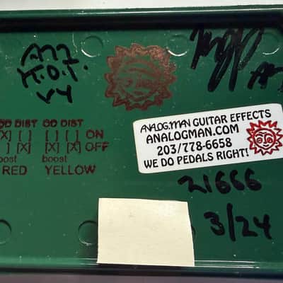2024 Analogman King Of Tone Pedal Green Overdrive/Distortion Pedal image 3