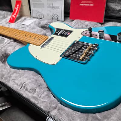 Fender American Professional II Telecaster BRAND NEW 2020 FIRST RUN Miami Blue Maple Neck USA Tele Electric Guitar image 2