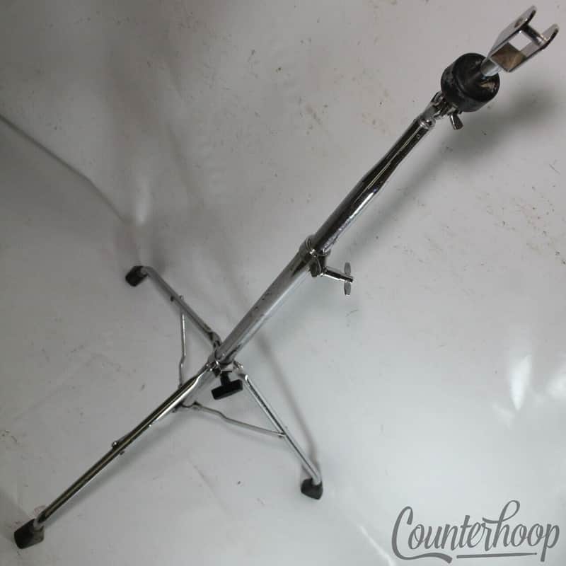 Ludwig 70s Double-Tom Drum Clip Mount Hercules Tube-Leg Tripod Blue/Olive Chrome image 1