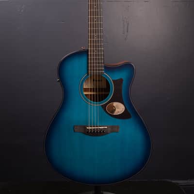 Ibanez AAM50CE Advanced Acoustic Auditorium Acoustic-Electric Guitar - Sapphire Blue Burst image 2
