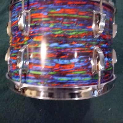 Ludwig 9X13 TOM EARLY 80'S - PSYCHEDELIC RED WRAP image 2