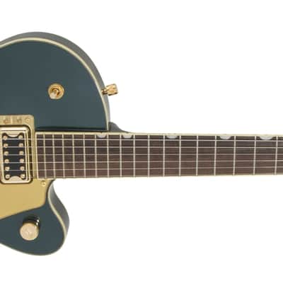 Gretsch G5655TG Electromatic Center Block Jr. Single-Cut Electric Guitar with Bigsby. Gold Hardware, Laurel FB, Cadillac Green image 4
