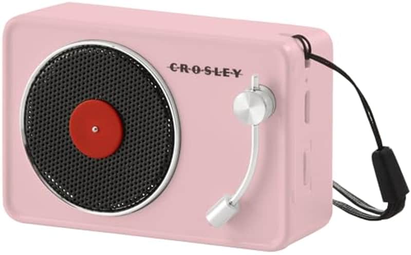 Crosley CR3029A-PI Portable Mini Turntable Bluetooth Speaker, Pink image 1
