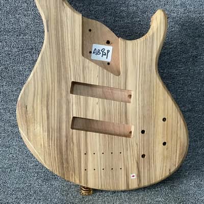 Solid Wenge Wood Top Electric Bass Okoume Body DIY Project image 2