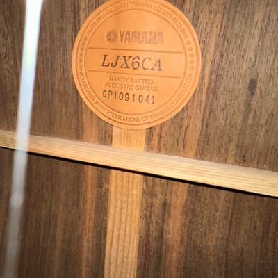 Yamaha  LJX6CA Natural wood jumbo electric acoustic guitar with Case image 6