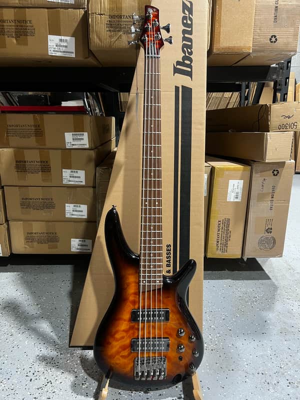 Ibanez Standard SR405E 5-string Bass Guitar - Dragon Eye Burst image 1