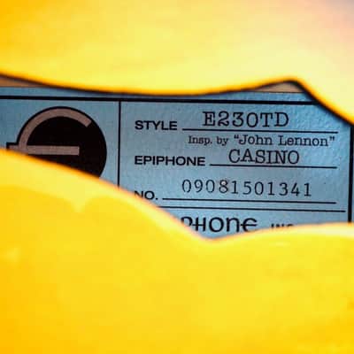 2009 Epiphone Inspired by John Lennon Casino Sunburst w/ Case, Gibson USA P-90s image 7