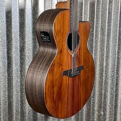 LAG Guitars SAUVAGE-J12CE Natural Jumbo 12 String Acoustic Electric Guitar & Bag #1768 image 5