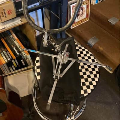 New Old Stock Chrome portable Alto saxophone Tenor Sax Stand w/clarinet peg and cloth carry bag image 1