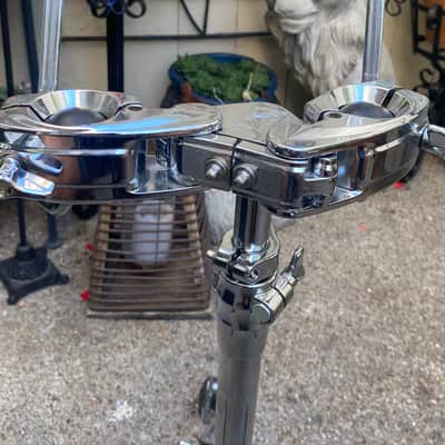 Tama HTW109W Star Series Double-Braced Dual Tom Stand 2010s - Chrome image 4