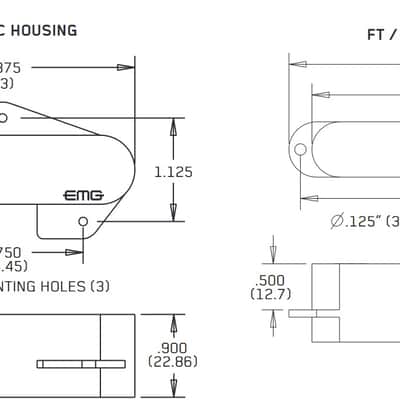EMG T52 BLACK RETRO ACTIVE VINTAGE 1952 PICKUP SET FOR TELE SWITCH POTS & WIRING ( 3 STRING SETS ) image 2