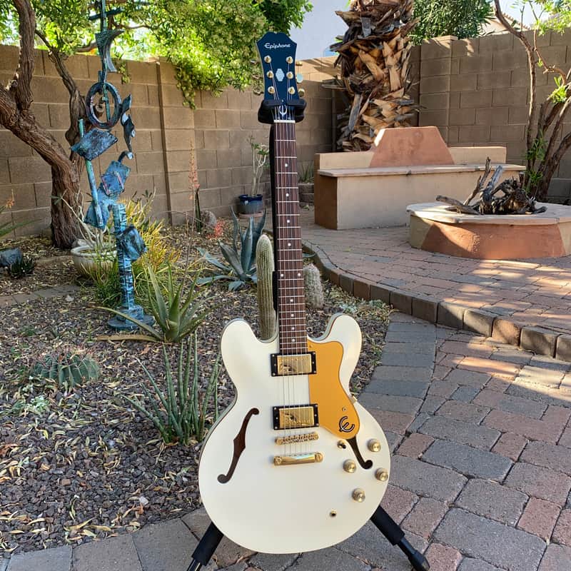 2011 Epiphone Custom Shop ES-335 Dot PW Royale Pearl White | Reverb