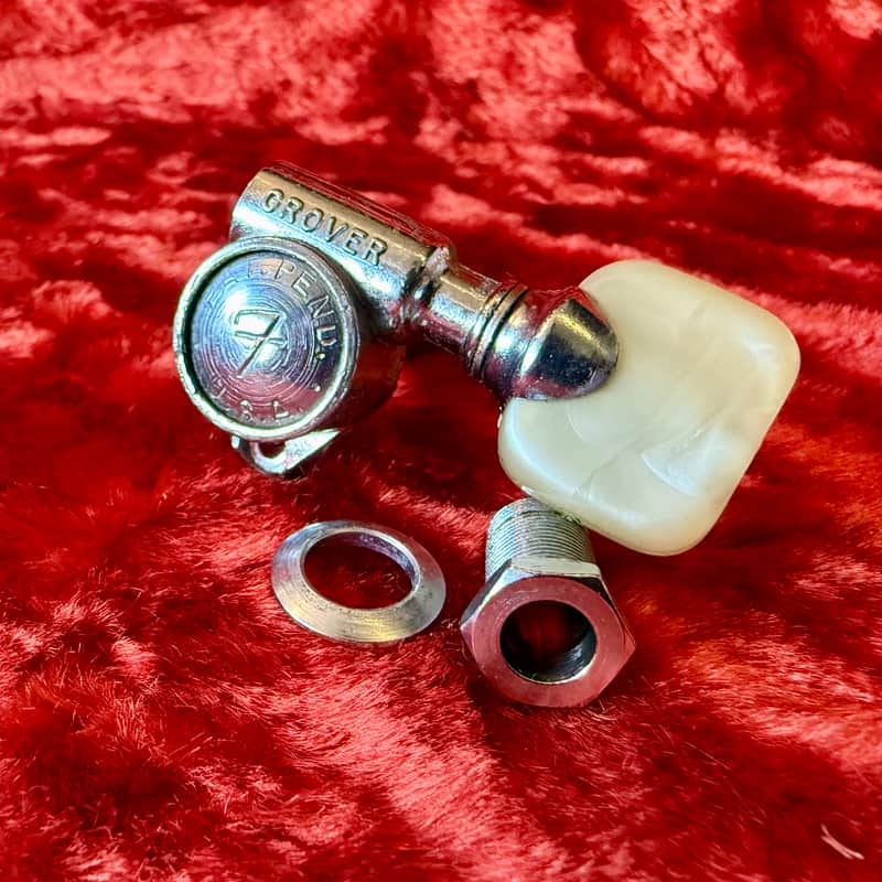 1966 Grover Fender F logo Rotomatic custom guitar tuner Nickel…
